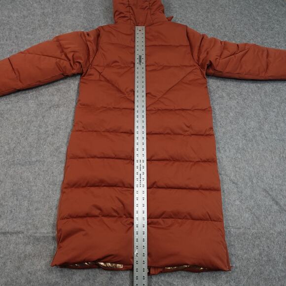 Avec Les Filles Coat Womens Extra Large Puffer Down Fill Copper Long Hooded - Picture 11 of 14